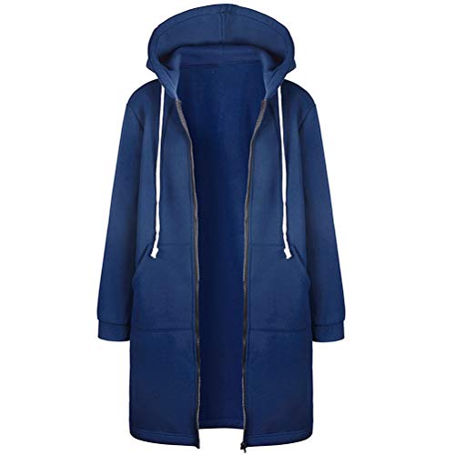 SODSIM Kapuzenpullover Damen Lang Zipped Hoodie Sweatshirtjacke mit Kapuze Winter Kapuzenjacke mit Reißverschluss von SODSIM