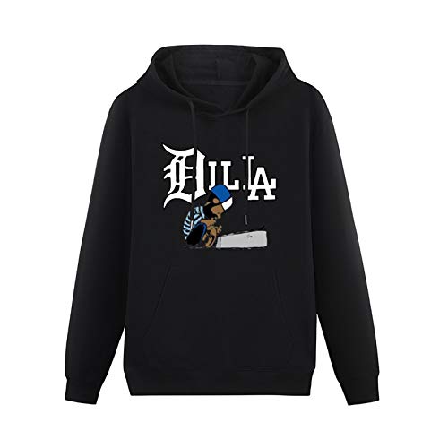 SOEO J Dilla Hoodies Pullover Hooded with Drawstring Pockets Black 3XL von SOEO