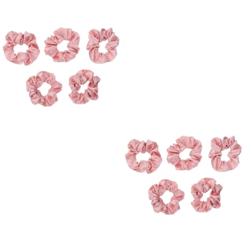 SOESFOUFU 10stücke Satin Haargummis Elastische Haarties Rosa Hochwertiges Stretch-haarseil Für Damen Für Dutt-styles Und Pferdeschwänze Für Alltag Und Besondere Anlässe von SOESFOUFU