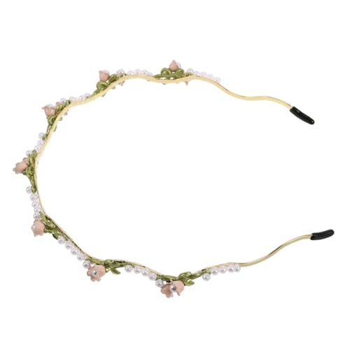 SOESFOUFU Blumenmädchen-stirnband Mit Kunstperlen Und Blumen Haarschmuck Für Damen Handgefertigt Für Hochzeiten Partys Und Täglichen Gebrauch von SOESFOUFU