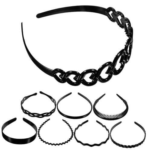 SOESFOUFU 1 Satz 8St einfaches Stirnband Herren Sportliche Stirnbänder Frühlingsstirnband Haarbänder für Männer Mann haarschmuck hair styling حجاب Haarspange Haarreifen Mädchen Kamm Damen von SOESFOUFU