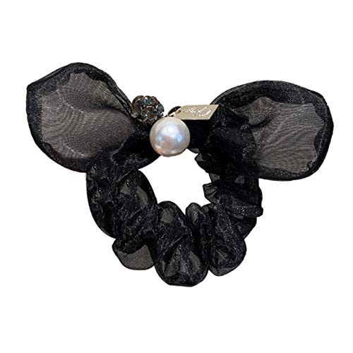 SOESFOUFU 1stück Organza Haarband Mit Perlen Und Schleife Stilvolle Mädchen Haarschmuck Elastische Frisur Zubehör Für Eleganten Look Für Alltag Und Besondere Anlässe von SOESFOUFU