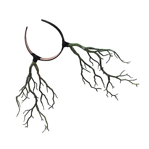 SOESFOUFU 1stück Dunkelhäutigem Stil Hexenhorn Haarschmuck Exzentrisches Cosplay Haarband Für Halloween-party Und Fotografie Grünes Design Für Kreative Looks von SOESFOUFU