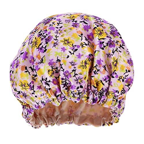 SOESFOUFU 1stück Mädchen Schlafmütze Satin Verstellbare Komfortable Badekappe Für Mädchen Schlafen Baden Und Ausgehen Buntem Design Für Verschiedene Kopfgrößen Geeignet von SOESFOUFU
