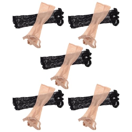 SOESFOUFU 10 Stück Elastisches Haarnetz Für Frauen Mesh-perückenband Glatzenkappe Haarwickel Für Schwarze Frauen Sicherer Perückenhalter Spitzenperückenkappe von SOESFOUFU