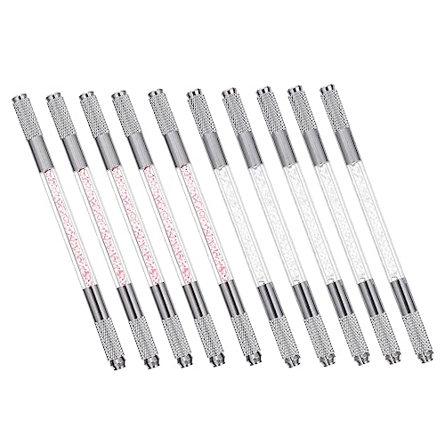 SOESFOUFU 10 Stück Microblading Augenbrauenstift Teiliges Dual End Tattooing Brow Pen Natürliche Farbe Langanhaltend Tragbar Für Profi und Zuhause von SOESFOUFU