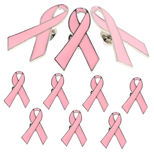 SOESFOUFU 10 Stück Pinke Schleifen broschen Brustkrebs bewusstseins anstecknadeln aus Legierung Vielseitige Awareness Pins für Frauen für Kampagnen und Unterstützung der Frauengesundheit von SOESFOUFU