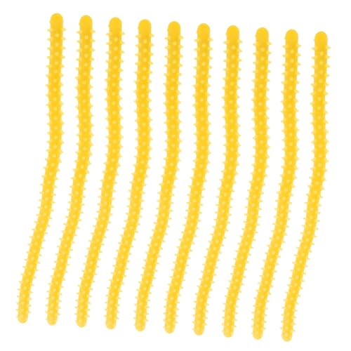SOESFOUFU 10 Stück Teiliges Große Gelbe Spiral Permstäbe aus Silikon Wiederverwendbare Lockenwickler für Damen Praktische Dauerwelle Werkzeuge Handliche Leichte Haarkurler für Welliges von SOESFOUFU