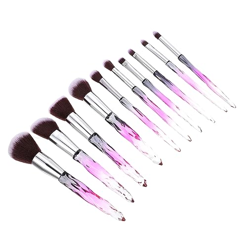 SOESFOUFU 10 Teiliges Makeup Pinselset Professionelle Foundation Pinsel Eyeliner Pinsel Und Gesichtspinsel Mit Farbverlauf Und Kunststoffgriff Ideal Für Frauen von SOESFOUFU