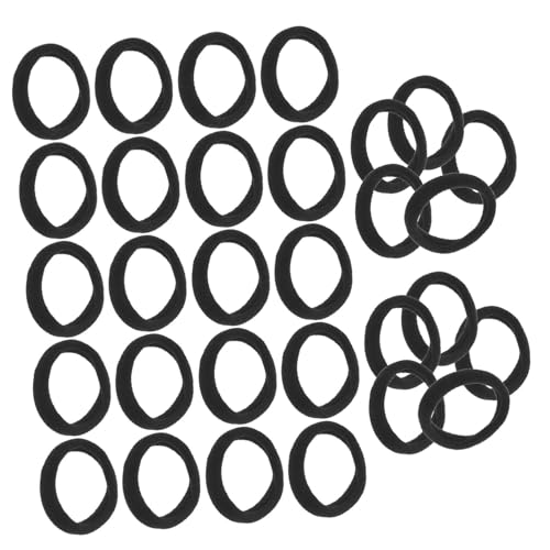 SOESFOUFU 100 Stück Elastische Haargummis für Frauen und Mädchen Nahtloses Schonendes Design Hoher Halt für Sport Yoga Alltag Vielseitige Haarschmuck accessoires in Schwarz von SOESFOUFU
