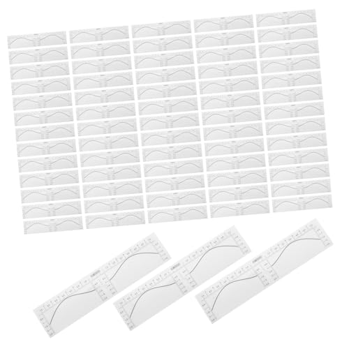 SOESFOUFU 100 Stück Eyebrow Ruler Sticker Präzise Symmetrische Messung Einweg Brow Mapping Tool für Anfänger Einfaches Positionieren zum Formen der Augenbrauen von SOESFOUFU