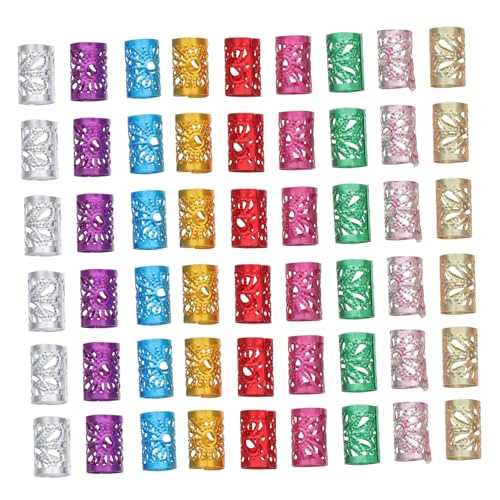 SOESFOUFU 100 Stück Teiliges Bunte Haar Braiding Ringe aus Verstellbare Filigrane Dreadlocks Schmuck für Zöpfe und Bartperlen Einfacher Verschluss Kratzfest Vielseitig für Frauen und Männer von SOESFOUFU