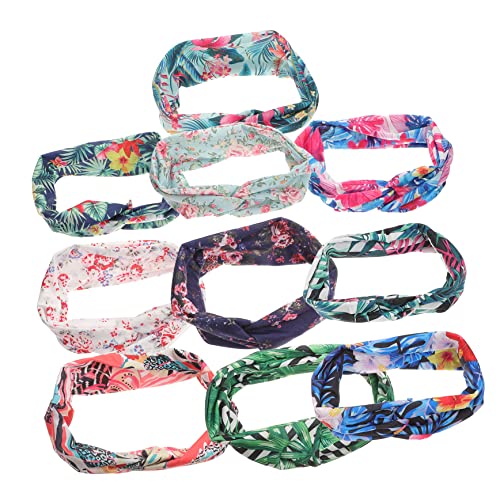 SOESFOUFU 10stücke Elastische Verknotete Sport Stirnbänder Für Frauen Hawaii Blumen Stil Haarband Atmungsaktiv Leicht Zu Reinigen von SOESFOUFU