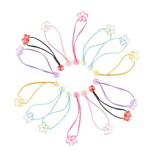 SOESFOUFU 14stücke Haargummis Mit Blumen Für Mädchen Perlen-design Elastische Haar-accessoires Für Junge Mädchen Kleinkinder Und Junge von SOESFOUFU
