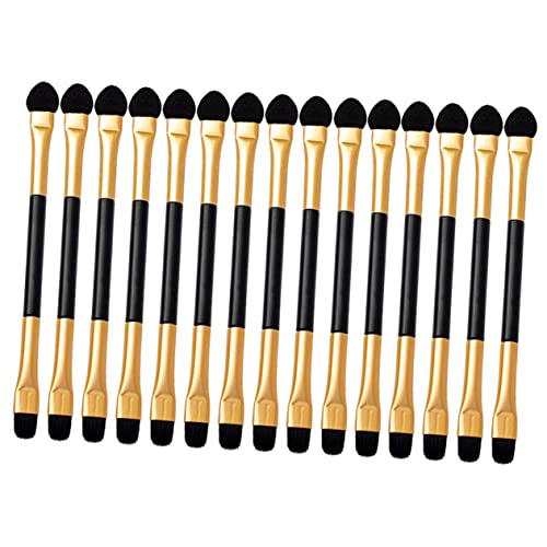 SOESFOUFU 15 Stück Teiliges Doppelseitiges Lidschatten für Damen Tragbar und Stabile Hochwertige Pinsel für Präzises Auftragen und Verblenden für Zuhause und Profi Salon von SOESFOUFU