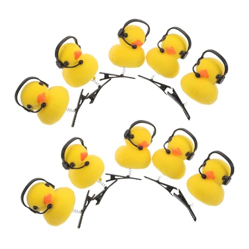 SOESFOUFU 15 Stück Teiliges Kleine Gelbe Enten Haarklammern Cartoon Tier Haarspangen für Mädchen Frauen Leicht Tragbar Modisch für Party Festival Outdoor und Familienfeier von SOESFOUFU