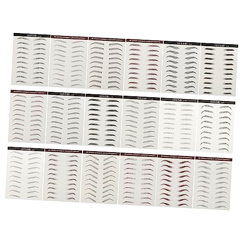 SOESFOUFU 18stücke Imitation Augenbrauen-paste Wasserdichte Natürliche Fake Augenbrauen Sticker Tattoos Und Einfach Anzuwenden Für Mühelos Aussehende Brauen von SOESFOUFU