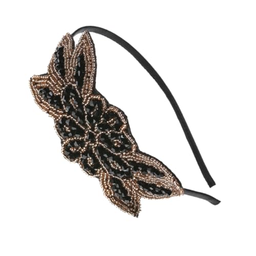 SOESFOUFU Kopfschmuck für die Braut Flapper-Stirnband 1920er Jahren 1920er Jahre Kopfschmuck Hochzeit Stirnband Vintage-Perlen-Stirnband haarschmuck Mode Kopfbedeckung Haarseil Korn Damen von SOESFOUFU