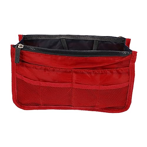 SOESFOUFU 1stk Handtaschenfutter Kosmetische Stützeinlage Make-up-etui Kulturbeutel Für Herren Klein Mehrschichtige Beutelauskleidung Tote-Organizer-Einsatz Nylon Kamera Rot Kupplung Reisen von SOESFOUFU