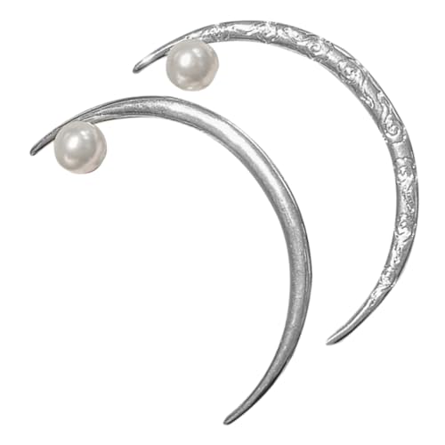 SOESFOUFU 1paar Mond Haarnadeln Für Hochsteckfrisuren Stilvolle Retro-haarstäbe Für Dickes Haar Dekorative Haarschmuck Für Damen Für Verschiedene Anlässe Und Outfits von SOESFOUFU