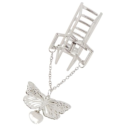 SOESFOUFU 1stück Hohlraumschmuck Haarspange Für Damen Elegante Kette Haarclip Aus Metall Stilvolles Haarschmuck Für Hochzeiten Partys Und Besondere Anlässe Silber von SOESFOUFU