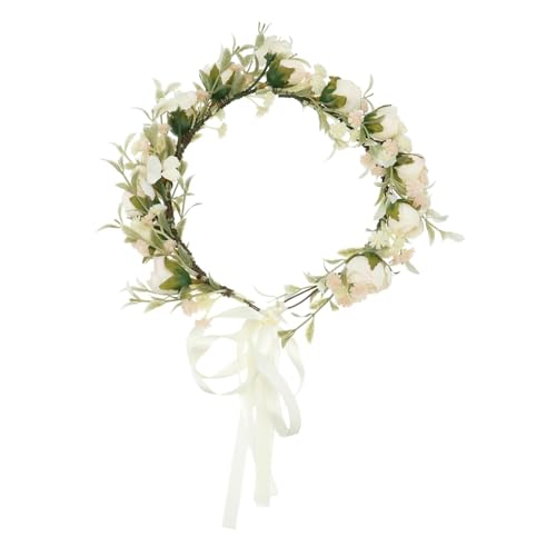 SOESFOUFU 1stk Kranz Tiara Retro-dekor Blumen- Blütenkopf Reifen Hochzeitshaarkranz Haarschmuck Für Mädchen Haarschmuck Mit Blumen Braut Urlaub Europäisch Und Amerikanisch Plastik Stirnband von SOESFOUFU