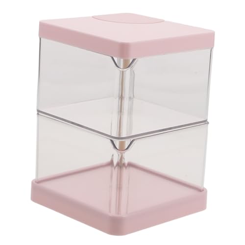 SOESFOUFU 2 Aufbewahrungskiste Desktop-ohrringhalter Behälter Für Haargummis Ringorganisator Zubehör-organizer Schmuckkoffer Hausbedarf Organisator Für Haarschmuck Rosa Plastik von SOESFOUFU