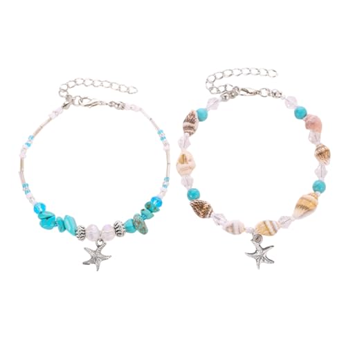 SOESFOUFU 2 Stück Boho Muschel Fußkettchen Damen Armband Knöchel Schmuck mit Perlen Anhänger Strandstil Langlebiges Legierungsmaterial für Anlass SOESFOUFU 2 Stück Boho Muschel Fußkettchen Damen Armband Knöchel Schmuck mit Perlen Anhänger Strandstil Langlebiges Legierungsmaterial für Anlass von SOESFOUFU
