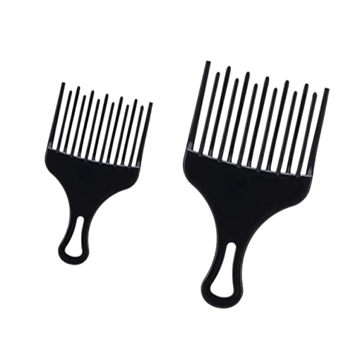 SOESFOUFU 2stücke Kunststoff-haarkamm Mit Breiter Zahnung Friseurkamm Für Männer Und Privatpersonen Rechenkamm s Schwarz von SOESFOUFU