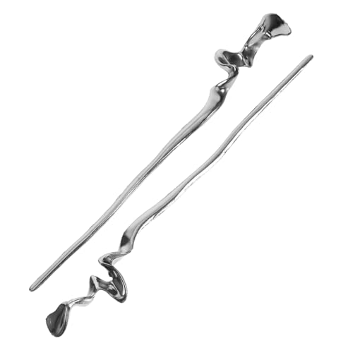 SOESFOUFU 2 Stück Chinesische Haarnadeln Aus Metall Vintage Haarstäbchen Für Frauen Dekorative Haaraccessoires Schwarz Geometrisches Design Für Hochsteckfrisuren Und Fotoshootings von SOESFOUFU