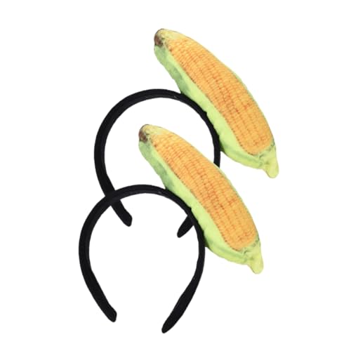 SOESFOUFU 2stücke Lustige Plüsch-mais-haarreifen Für Cosplay Und Feste Niedliche Haaraccessoires Für Halloween Und Erntedankfeiern Charmante Und Bequeme Kopfbedeckungen Für Besondere von SOESFOUFU