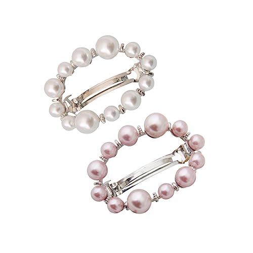 SOESFOUFU 2stücke Ovaler Haarclip Mit Farben Und Hohlem Design Imitation Perlen Haarspange Haarschmuck Für Damen Für Hochzeiten Und Besondere Anlässe Farbe Zufällig von SOESFOUFU