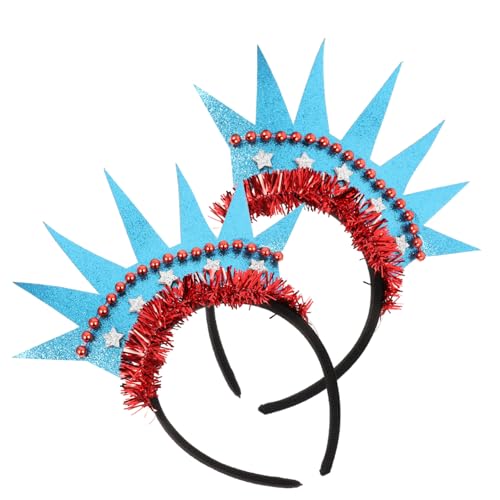 SOESFOUFU 2stücke Freiheitsstatue Krone Haarschmuck Für Unabhängigkeitstag Lustiger Party-haarreif Leicht Und Für Feiern Und von SOESFOUFU