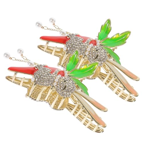 SOESFOUFU 2stücke Häschen-schmuck Haarspangen Mit Perlen Und Strasssteinen Haaraccessoires Für Damen Robuste Haarclips Im Karotten-design von SOESFOUFU