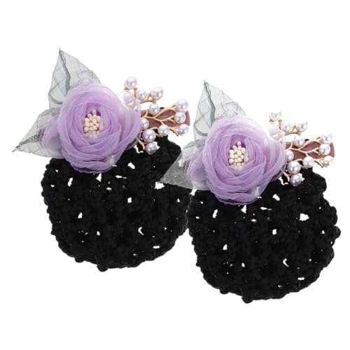 SOESFOUFU 2stücke Haarknoten Abdeckungen Für Damen Elegante Blumennetz-haarklammer Für Pflegekräfte Und Stewardessen Praktisches Haarschmuck von SOESFOUFU