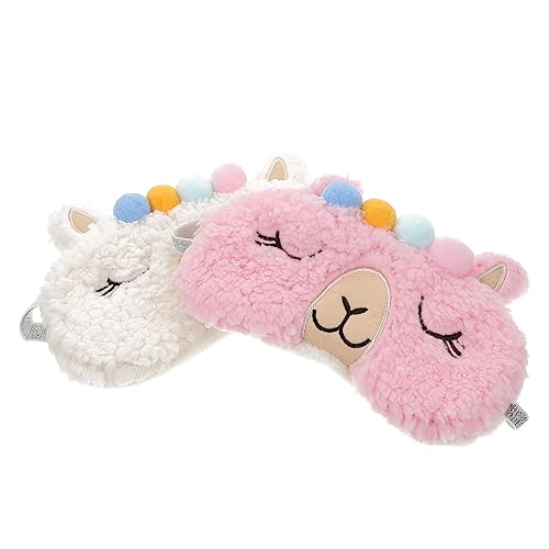 SOESFOUFU 2 Stück Teiliges Schlafmaske Weiche Leichte Augenabdeckung für Damen und Herren Lichtblockierend für Reisen Schlafpartys und Entspannte Nächte von SOESFOUFU