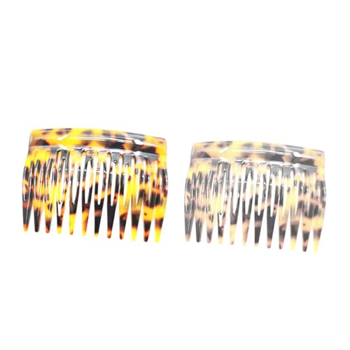 SOESFOUFU 2stücke Französische Haarclips Mit Leopard-prints Retro Haarkämme Für Mädchen Vielseitige Haaraccessoires Für Hochzeiten Und Partys Komfortabel Und Rutschfest von SOESFOUFU
