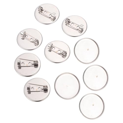 SOESFOUFU 20 Stück Broschsen Rohlinge aus Edelstahl mit Runden Bezel trays DIY Anstecknadeln zum Selbermachen Blanko Broschsen basen für Schmuck Vielseitig und Platzsparend für von SOESFOUFU