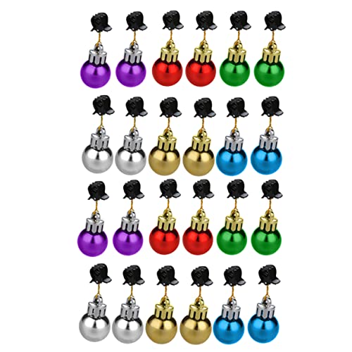 SOESFOUFU 24St Bart Klammer weihnachtsbaumdeko tannenbaum dekoration Weihnachtskugel Bartclips Gesichtsbehaarung weihnachtsdeko Bart-Anhänger Glocke Bartclips zu Hause schmücken Zubehör von SOESFOUFU