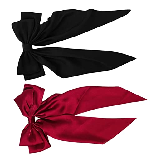SOESFOUFU 2stücke Große Haarklammern Für Damen Stilvolle Schleifen-haarspangen Haarschmuck Weinrot Für Verschiedene Anlässe Bequem Und Langlebig von SOESFOUFU