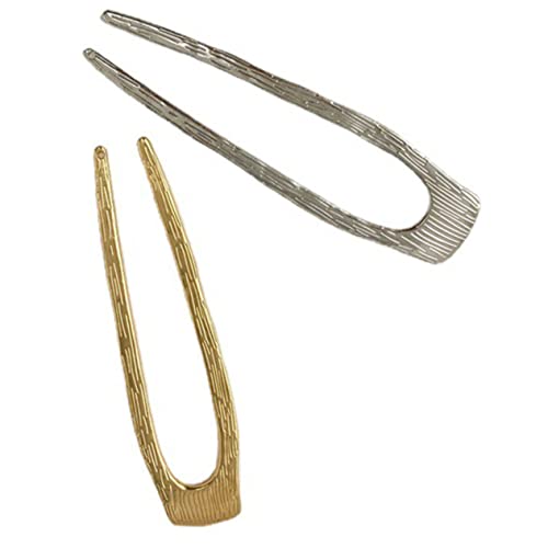 SOESFOUFU 2stücke Metall Französische Haarnadeln Haarstifte Haaraccessoires Für Frauen Zum Hochstecken Für Dutt Chignon Frisuren Für Party Alltag Reisen von SOESFOUFU