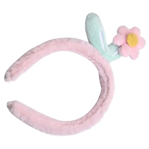 SOESFOUFU 2st Frisches Blumenstirnband Panda-stirnband Make-up-haarband Stirnbänder Für Kinder Modische Stirnbänder Für Frauen Haarreifen Breit Rosa Stoff Damen Flauschige Haarschmuck von SOESFOUFU