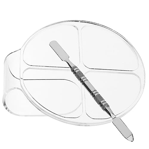 SOESFOUFU 2er-pack Acrylspatel Nailart-mischschalen Beauty-palette für Frauen Make-up-künstlerbedarf von SOESFOUFU