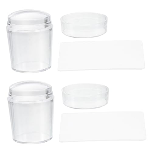 SOESFOUFU 2sets Deckel Nagelkunst Stempel Silikon Nageldicht Salon Maniküre Werkzeug Transparent SOESFOUFU 2sets Deckel Nagelkunst Stempel Silikon Nageldicht Salon Maniküre Werkzeug Transparent von SOESFOUFU