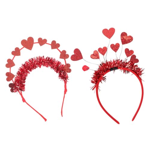 SOESFOUFU 2St liebe Stirnband rotes Zubehör Paillettenkronen zum Valentinstag Haargummis Sonnenbrille Hochzeitshaar valentinstag haarband Blitz Schal Kinderkleidung Amor Damen Kopfbedeckung von SOESFOUFU