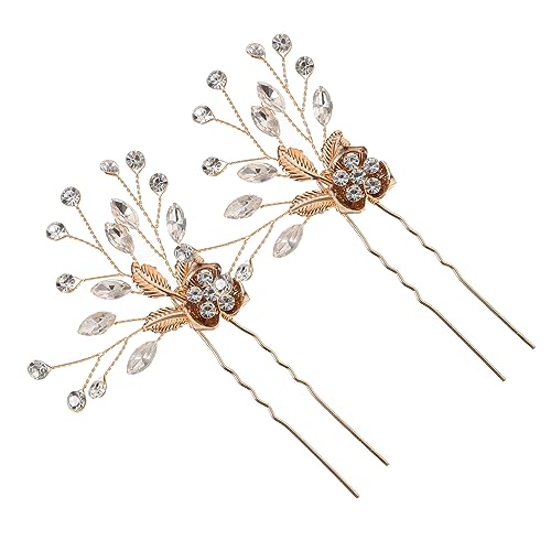SOESFOUFU 2stücke Braut Haarnadeln Mit Strass Elegante Hochzeits-haaraccessoires Für Frauen Haarschmuck Für Braut Und Brautjungfern von SOESFOUFU