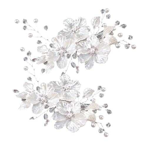SOESFOUFU 2stücke Haarschmuck Mit Strass Und Blumen-haarspange Haarkamm-clips Für Damen Dekorative Haarspangen Für Hochzeit Und Besondere Anlässe von SOESFOUFU