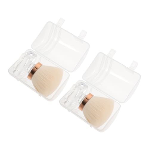 SOESFOUFU 2stücke Puderpinsel Für Make-up Sanfte Dichte Borsten Für Gleichmäßige Foundation-anwendung Für Frauen Tragbar Und Einfach Zu Reinigen von SOESFOUFU
