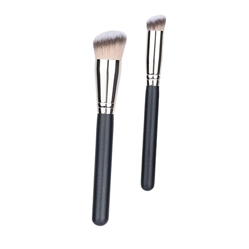 SOESFOUFU 2stücke Tragbare Make-up-pinsel Für Frauen Rundkopf Concealer Pinsel Für Makelloses Finish Kompatibel Mit Flüssig Und Puder-make-up von SOESFOUFU