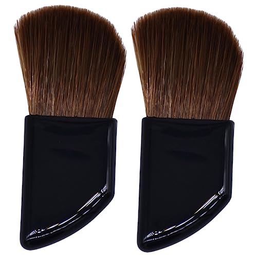 SOESFOUFU 2stücke Tragbare Mini-pinsel Mit Schrägem Griff Für Reisen Und Make-up-anwendungen Vielseitig Für Puder Blush Und Cremes Für Damen von SOESFOUFU